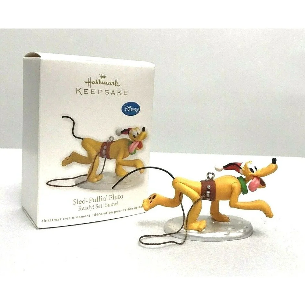 New Hallmark 2012 Disney Sled Pullin Pluto Ready Set Snow‎ Collectible Ornament